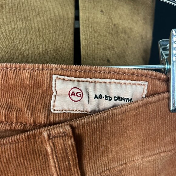 AG Denim AG-ED Corduroy Pants - Straight Leg, Medium Brown/Camel Color - Picture 4 of 9